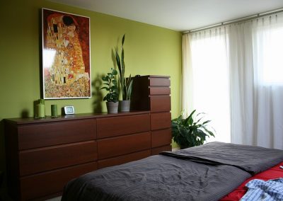 IHS 900, motiv Redwell, alu rám. Umístění ložnice